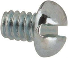 Value Collection - #2-56 UNC, 1/8" Length Under Head Slotted Drive Machine Screw - Round Head, Grade J82 Steel, Zinc-Plated Finish, Without Washer - Industrial Tool & Supply