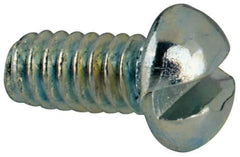 Value Collection - #2-56 UNC, 3/16" Length Under Head Slotted Drive Machine Screw - Round Head, Grade J82 Steel, Zinc-Plated Finish, Without Washer - Industrial Tool & Supply
