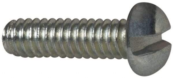 Value Collection - #2-56 UNC, 5/16" Length Under Head Slotted Drive Machine Screw - Round Head, Grade J82 Steel, Zinc-Plated Finish, Without Washer - Industrial Tool & Supply