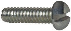 Value Collection - #2-56 UNC, 5/16" Length Under Head Slotted Drive Machine Screw - Round Head, Grade J82 Steel, Zinc-Plated Finish, Without Washer - Industrial Tool & Supply