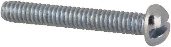 Value Collection - #2-56 UNC, 5/8" Length Under Head Slotted Drive Machine Screw - Round Head, Grade J82 Steel, Zinc-Plated Finish, Without Washer - Industrial Tool & Supply