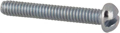 Value Collection - #2-56 UNC, 5/8" Length Under Head Slotted Drive Machine Screw - Round Head, Grade J82 Steel, Zinc-Plated Finish, Without Washer - Industrial Tool & Supply