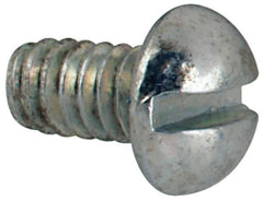 Value Collection - #3-48 UNC, 3/16" Length Under Head Slotted Drive Machine Screw - Round Head, Grade J82 Steel, Zinc-Plated Finish, Without Washer - Industrial Tool & Supply