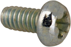 Value Collection - #2-56 UNC, 3/16" Length Under Head Phillips Drive Machine Screw - Round Head, Grade J82 Steel, Zinc-Plated Finish, Without Washer - Industrial Tool & Supply