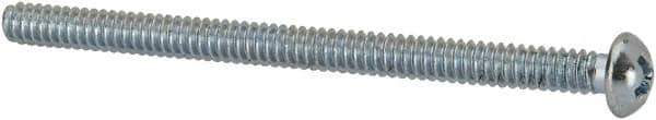 Value Collection - #6-32 UNC, 2" Length Under Head Phillips Drive Machine Screw - Round Head, Grade J82 Steel, Zinc-Plated Finish, Without Washer - Industrial Tool & Supply