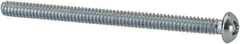 Value Collection - #6-32 UNC, 2" Length Under Head Phillips Drive Machine Screw - Round Head, Grade J82 Steel, Zinc-Plated Finish, Without Washer - Industrial Tool & Supply