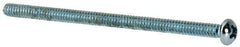 Value Collection - #6-32 UNC, 2-1/2" Length Under Head Phillips Drive Machine Screw - Round Head, Grade J82 Steel, Zinc-Plated Finish, Without Washer - Industrial Tool & Supply