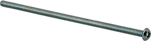 Value Collection - #6-32 UNC, 3-1/2" Length Under Head Phillips Drive Machine Screw - Round Head, Grade J82 Steel, Zinc-Plated Finish, Without Washer - Industrial Tool & Supply