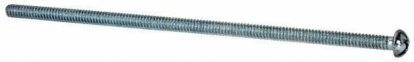 Value Collection - #6-32 UNC, 4" Length Under Head Phillips Drive Machine Screw - Round Head, Grade J82 Steel, Zinc-Plated Finish, Without Washer - Industrial Tool & Supply