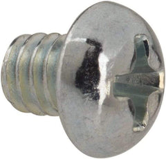 Value Collection - #8-32 UNC, 3/16" Length Under Head Phillips Drive Machine Screw - Round Head, Grade J82 Steel, Zinc-Plated Finish, Without Washer - Industrial Tool & Supply
