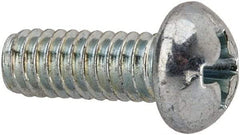 Value Collection - #8-32 UNC, 7/16" Length Under Head Phillips Drive Machine Screw - Round Head, Grade J82 Steel, Zinc-Plated Finish, Without Washer - Industrial Tool & Supply