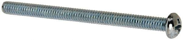 Value Collection - #8-32 UNC, 2-1/4" Length Under Head Phillips Drive Machine Screw - Round Head, Grade J82 Steel, Zinc-Plated Finish, Without Washer - Industrial Tool & Supply