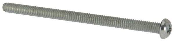 Value Collection - #8-32 UNC, 2-3/4" Length Under Head Phillips Drive Machine Screw - Round Head, Grade J82 Steel, Zinc-Plated Finish, Without Washer - Industrial Tool & Supply