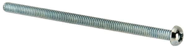 Value Collection - #8-32 UNC, 3" Length Under Head Phillips Drive Machine Screw - Round Head, Grade J82 Steel, Zinc-Plated Finish, Without Washer - Industrial Tool & Supply