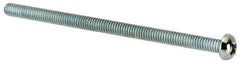 Value Collection - #8-32 UNC, 3" Length Under Head Phillips Drive Machine Screw - Round Head, Grade J82 Steel, Zinc-Plated Finish, Without Washer - Industrial Tool & Supply