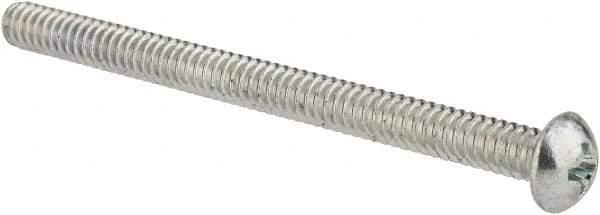 Value Collection - #10-24 UNC, 2-1/2" Length Under Head Phillips Drive Machine Screw - Round Head, Grade J82 Steel, Zinc-Plated Finish, Without Washer - Industrial Tool & Supply