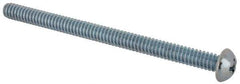 Value Collection - #10-24 UNC, 2-3/4" Length Under Head Phillips Drive Machine Screw - Round Head, Grade J82 Steel, Zinc-Plated Finish, Without Washer - Industrial Tool & Supply