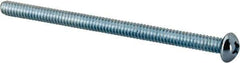 Value Collection - #10-24 UNC, 3" Length Under Head Phillips Drive Machine Screw - Round Head, Grade J82 Steel, Zinc-Plated Finish, Without Washer - Industrial Tool & Supply