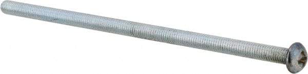 Value Collection - #10-32 UNF, 4-1/2" Length Under Head Phillips Drive Machine Screw - Round Head, Grade J82 Steel, Zinc-Plated Finish, Without Washer - Industrial Tool & Supply