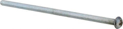 Value Collection - #10-32 UNF, 4-1/2" Length Under Head Phillips Drive Machine Screw - Round Head, Grade J82 Steel, Zinc-Plated Finish, Without Washer - Industrial Tool & Supply