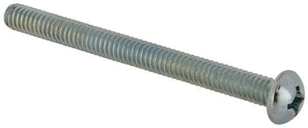 Value Collection - #12-24 UNC, 2-1/2" Length Under Head Phillips Drive Machine Screw - Round Head, Grade J82 Steel, Zinc-Plated Finish, Without Washer - Industrial Tool & Supply