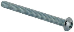 Value Collection - 1/4-20 UNC, 2-3/4" Length Under Head Phillips Drive Machine Screw - Round Head, Grade J82 Steel, Zinc-Plated Finish, Without Washer - Industrial Tool & Supply