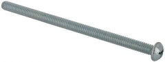 Value Collection - 1/4-20 UNC, 4-1/2" Length Under Head Phillips Drive Machine Screw - Round Head, Grade J82 Steel, Zinc-Plated Finish, Without Washer - Industrial Tool & Supply