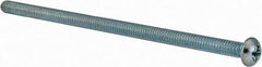 Value Collection - 1/4-20 UNC, 5-1/2" Length Under Head Phillips Drive Machine Screw - Round Head, Grade J82 Steel, Zinc-Plated Finish, Without Washer - Industrial Tool & Supply