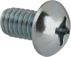 Value Collection - 5/16-18 UNC, 1/2" Length Under Head Phillips Drive Machine Screw - Round Head, Grade J82 Steel, Zinc-Plated Finish, Without Washer - Industrial Tool & Supply