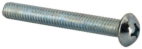 Value Collection - 5/16-18 UNC, 2-1/2" Length Under Head Phillips Drive Machine Screw - Round Head, Grade J82 Steel, Zinc-Plated Finish, Without Washer - Industrial Tool & Supply