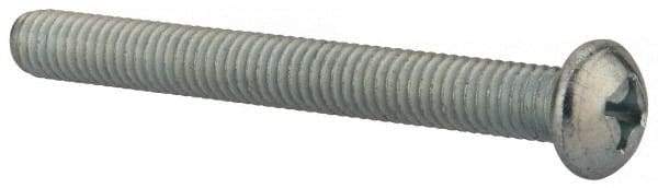 Value Collection - 5/16-18 UNC, 3" Length Under Head Phillips Drive Machine Screw - Round Head, Grade J82 Steel, Zinc-Plated Finish, Without Washer - Industrial Tool & Supply