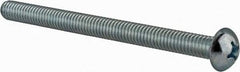 Value Collection - 5/16-18 UNC, 4" Length Under Head Phillips Drive Machine Screw - Round Head, Grade J82 Steel, Zinc-Plated Finish, Without Washer - Industrial Tool & Supply