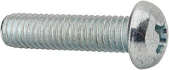 Value Collection - 3/8-16 UNC, 1-1/2" Length Under Head Phillips Drive Machine Screw - Round Head, Grade J82 Steel, Zinc-Plated Finish, Without Washer - Industrial Tool & Supply