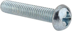 Value Collection - 3/8-16 UNC, 2" Length Under Head Phillips Drive Machine Screw - Round Head, Grade J82 Steel, Zinc-Plated Finish, Without Washer - Industrial Tool & Supply