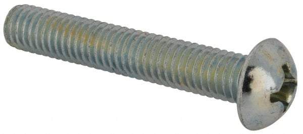 Value Collection - 3/8-16 UNC, 2-1/4" Length Under Head Phillips Drive Machine Screw - Round Head, Grade J82 Steel, Zinc-Plated Finish, Without Washer - Industrial Tool & Supply