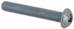 Value Collection - 3/8-16 UNC, 2-1/2" Length Under Head Phillips Drive Machine Screw - Round Head, Grade J82 Steel, Zinc-Plated Finish, Without Washer - Industrial Tool & Supply