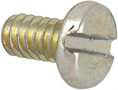 Value Collection - #3-48 UNC, 3/16" Length Under Head Slotted Drive Machine Screw - Pan Head, Grade J82 Steel, Zinc-Plated Finish, Without Washer - Industrial Tool & Supply