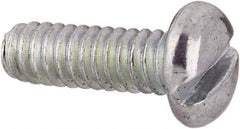 Value Collection - #3-48 UNC, 5/16" Length Under Head Slotted Drive Machine Screw - Pan Head, Grade J82 Steel, Zinc-Plated Finish, Without Washer - Industrial Tool & Supply