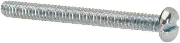 Value Collection - #3-48 UNC, 1" Length Under Head Slotted Drive Machine Screw - Pan Head, Grade J82 Steel, Zinc-Plated Finish, Without Washer - Industrial Tool & Supply