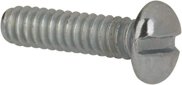 Value Collection - #4-40 UNC, 7/16" Length Under Head Slotted Drive Machine Screw - Pan Head, Grade J82 Steel, Zinc-Plated Finish, Without Washer - Industrial Tool & Supply