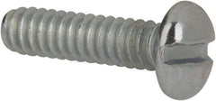Value Collection - #4-40 UNC, 7/16" Length Under Head Slotted Drive Machine Screw - Pan Head, Grade J82 Steel, Zinc-Plated Finish, Without Washer - Industrial Tool & Supply