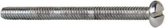 Value Collection - #4-40 UNC, 1-1/2" Length Under Head Slotted Drive Machine Screw - Pan Head, Grade J82 Steel, Zinc-Plated Finish, Without Washer - Industrial Tool & Supply