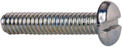 Value Collection - #5-40 UNC, 5/8" Length Under Head Slotted Drive Machine Screw - Pan Head, Grade J82 Steel, Zinc-Plated Finish, Without Washer - Industrial Tool & Supply