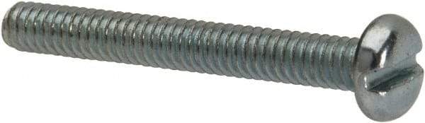Value Collection - #5-40 UNC, 1" Length Under Head Slotted Drive Machine Screw - Pan Head, Grade J82 Steel, Zinc-Plated Finish, Without Washer - Industrial Tool & Supply