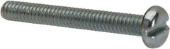 Value Collection - #5-40 UNC, 1" Length Under Head Slotted Drive Machine Screw - Pan Head, Grade J82 Steel, Zinc-Plated Finish, Without Washer - Industrial Tool & Supply