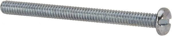 Value Collection - #5-40 UNC, 1-1/2" Length Under Head Slotted Drive Machine Screw - Pan Head, Grade J82 Steel, Zinc-Plated Finish, Without Washer - Industrial Tool & Supply