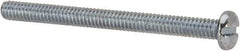 Value Collection - #5-40 UNC, 1-1/2" Length Under Head Slotted Drive Machine Screw - Pan Head, Grade J82 Steel, Zinc-Plated Finish, Without Washer - Industrial Tool & Supply