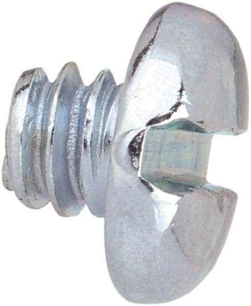Value Collection - #6-32 UNC, 1/8" Length Under Head Slotted Drive Machine Screw - Pan Head, Grade J82 Steel, Zinc-Plated Finish, Without Washer - Industrial Tool & Supply