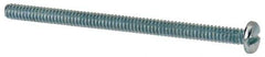 Value Collection - #6-32 UNC, 2-1/4" Length Under Head Slotted Drive Machine Screw - Pan Head, Grade J82 Steel, Zinc-Plated Finish, Without Washer - Industrial Tool & Supply