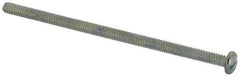 Value Collection - #6-32 UNC, 3" Length Under Head Slotted Drive Machine Screw - Pan Head, Grade J82 Steel, Zinc-Plated Finish, Without Washer - Industrial Tool & Supply